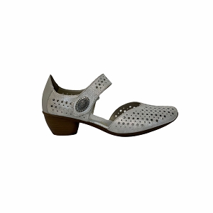 9264 43766:ARGENT/CUIR VELOURS ET NUBUCK/