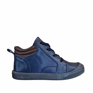 A685 LOUIS:BLEU/CUIR LISSE/